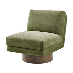 New Pacific Direct Zenda Elegant Chenille Swivel Accent Chair With Plush Comfort And Stylish Wooden Base For Living Rooms Millburry Green 100% Polyester 3900137-707-npd