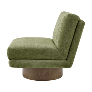New Pacific Direct Zenda Elegant Chenille Swivel Accent Chair With Plush Comfort And Stylish Wooden Base For Living Rooms Millburry Green 100% Polyester 3900137-707-npd
