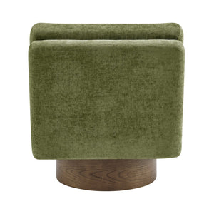 New Pacific Direct Zenda Elegant Chenille Swivel Accent Chair With Plush Comfort And Stylish Wooden Base For Living Rooms Millburry Green 100% Polyester 3900137-707-npd
