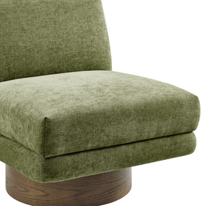 New Pacific Direct Zenda Elegant Chenille Swivel Accent Chair With Plush Comfort And Stylish Wooden Base For Living Rooms Millburry Green 100% Polyester 3900137-707-npd