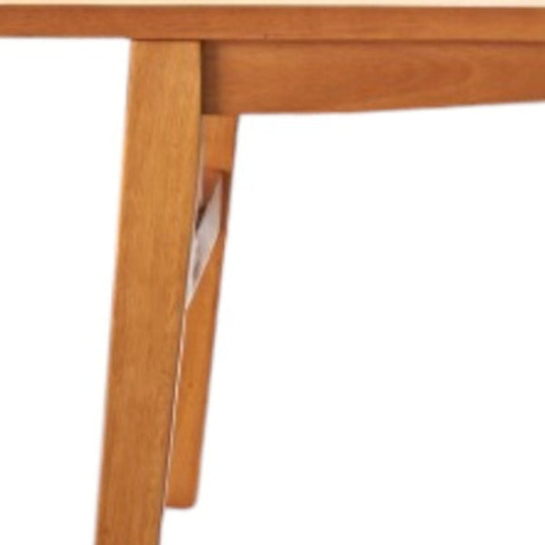 Homeroots 48" Golden Brown Solid Wood Outdoor Coffee Table  Wood 390015