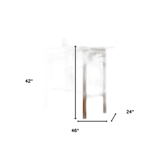 Homeroots 46" Brown Solid Wood Outdoor Bar Table  Wood 390024