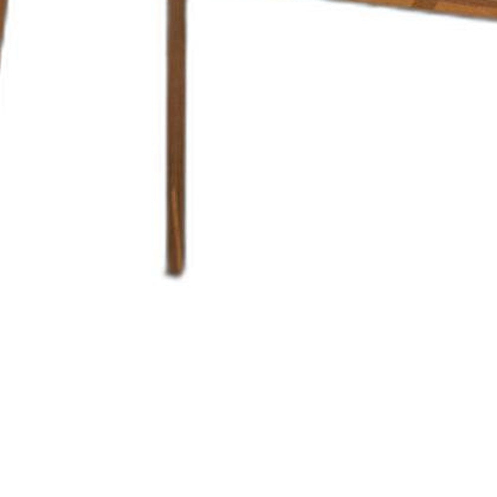 Homeroots 59" Natural Solid Wood Outdoor Dining Table With Umbrella Hole  Wood 390026