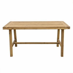 Homeroots 59" Natural Solid Wood Outdoor Dining Table  Wood 390031
