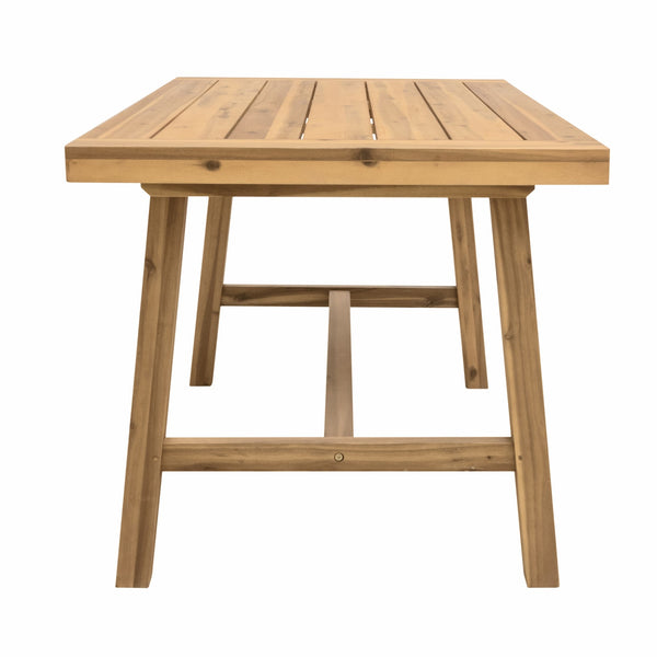 Homeroots 59" Natural Solid Wood Outdoor Dining Table  Wood 390031