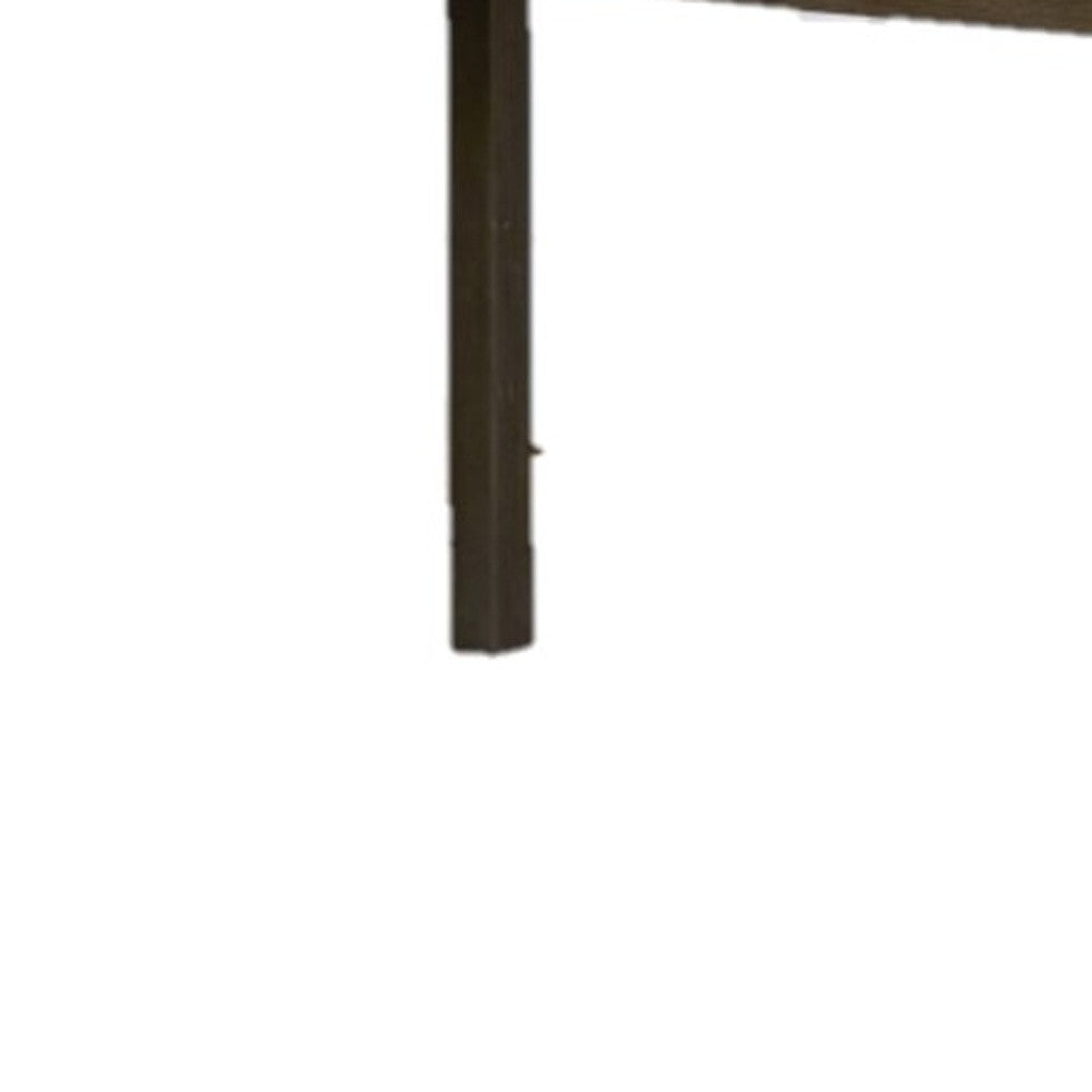 Homeroots 59" Gray Solid Wood Outdoor Dining Table With Umbrella Hole  Wood 390034