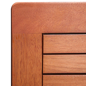 Homeroots 35" Natural Square Solid Wood With Umbrella Hole  Wood 390039