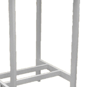 Homeroots 24" White Square Solid Wood Outdoor Bar Table  Wood 390044