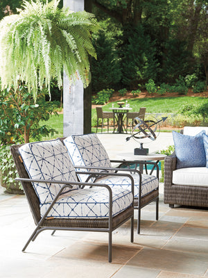 Lexington Tommy Bahama Outdoor 3900-09-41 Cypress Point Ocean Terrace Occasional Chair - Stylish All-weather Wicker For Outdoor Comfort Driftwood Wood 3900-09-41