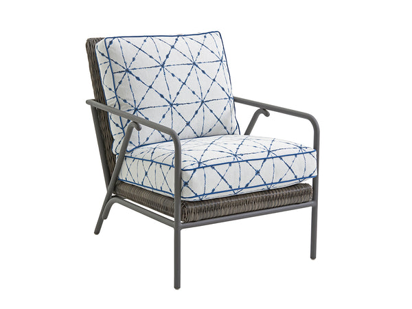 Lexington Tommy Bahama Outdoor 3900-09-41 Cypress Point Ocean Terrace Occasional Chair - Stylish All-weather Wicker For Outdoor Comfort Driftwood Wood 3900-09-41