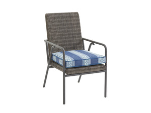 Lexington Tommy Bahama Outdoor 3900-14-40 Cypress Point Ocean Terrace Small Dining Chair - Elegant All-weather Wicker Design Driftwood Wood 3900-14-40