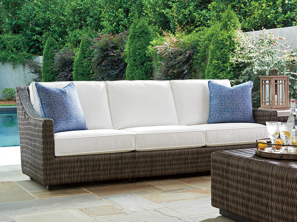 Lexington Tommy Bahama Outdoor 3900 Cocktail Table - Sophisticated Driftwood Gray Wicker With Durable Weatherstone Top For Outdoor Elegance Driftwood Wood 3900-947