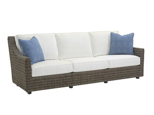 Lexington Tommy Bahama Outdoor 3900-33 Cypress Point Ocean Terrace Long Sofa - Elegant All-weather Wicker & Versatile Seating Design Driftwood Wood 3900-33-41