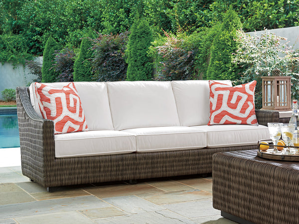 Lexington Tommy Bahama Outdoor 3900 Cocktail Table - Sophisticated Driftwood Gray Wicker With Durable Weatherstone Top For Outdoor Elegance Driftwood Wood 3900-947