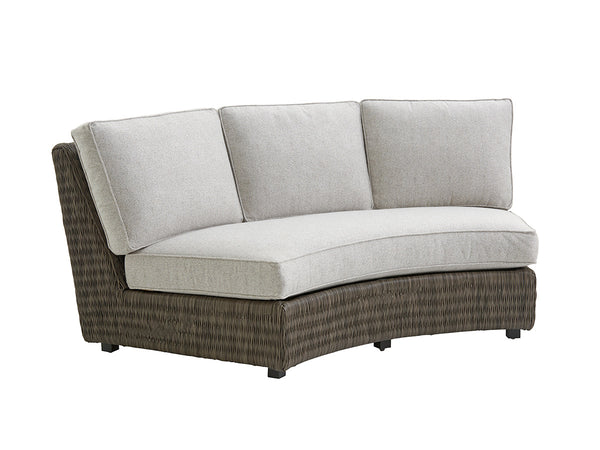 Lexington Tommy Bahama Outdoor 3900-82 Curved Sectional Sofa - Luxe Outdoor Seating With All-weather Wicker & Custom Aluminum Frame  Wood 3900-82a-41