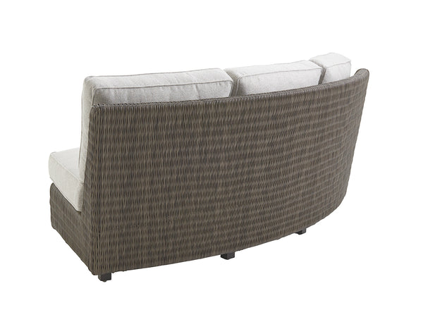 Lexington Tommy Bahama Outdoor 3900-82 Curved Sectional Sofa - Luxe Outdoor Seating With All-weather Wicker & Custom Aluminum Frame  Wood 3900-82a-41