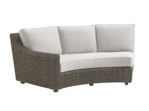 Lexington Tommy Bahama Outdoor 3900-82 Curved Sectional Sofa - Luxe Outdoor Seating With All-weather Wicker & Custom Aluminum Frame  Wood 3900-82l-41