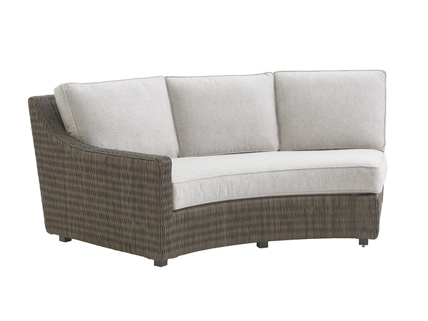 Lexington Tommy Bahama Outdoor 3900-82 Curved Sectional Sofa - Luxe Outdoor Seating With All-weather Wicker & Custom Aluminum Frame  Wood 3900-82l-41