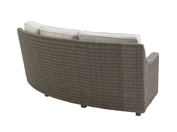 Lexington Tommy Bahama Outdoor 3900-82 Curved Sectional Sofa - Luxe Outdoor Seating With All-weather Wicker & Custom Aluminum Frame  Wood 3900-82l-41