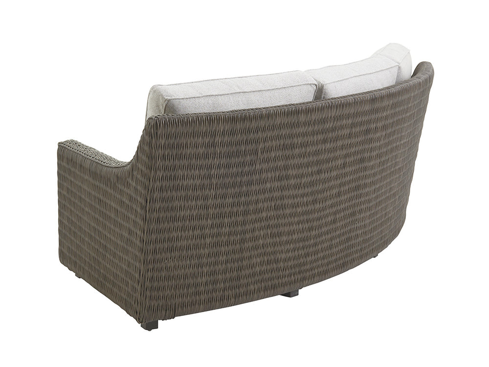 Lexington Tommy Bahama Outdoor 3900-82 Curved Sectional Sofa - Luxe Outdoor Seating With All-weather Wicker & Custom Aluminum Frame  Wood 3900-82r-41