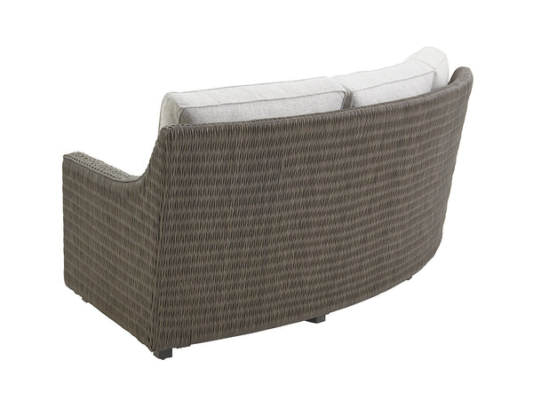 Lexington Tommy Bahama Outdoor 3900-82 Curved Sectional Sofa - Luxe Outdoor Seating With All-weather Wicker & Custom Aluminum Frame  Wood 3900-82r-41