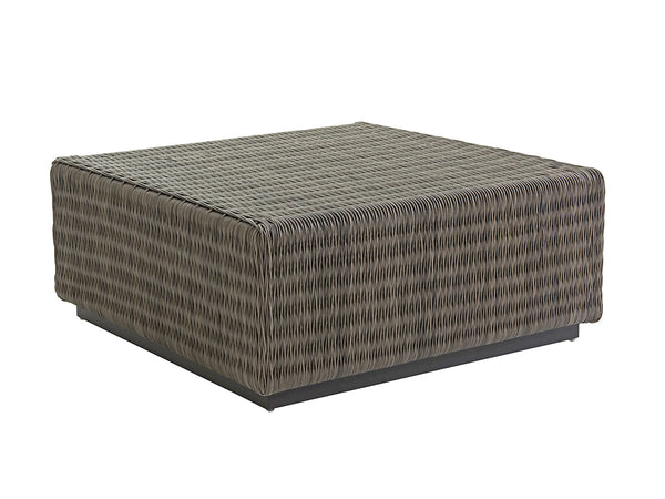 Lexington Tommy Bahama Outdoor 3900 Cocktail Table - Sophisticated Driftwood Gray Wicker With Durable Weatherstone Top For Outdoor Elegance Driftwood Wood 3900-947