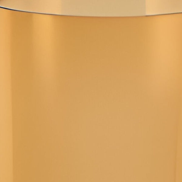 HomeRoots 11" Amber and Clear Lead-Free Crystal Table Vase - Modern Elegance for Floral Arrangements & Decor 390105