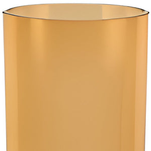 HomeRoots 11" Amber and Clear Lead-Free Crystal Table Vase - Modern Elegance for Floral Arrangements & Decor 390105