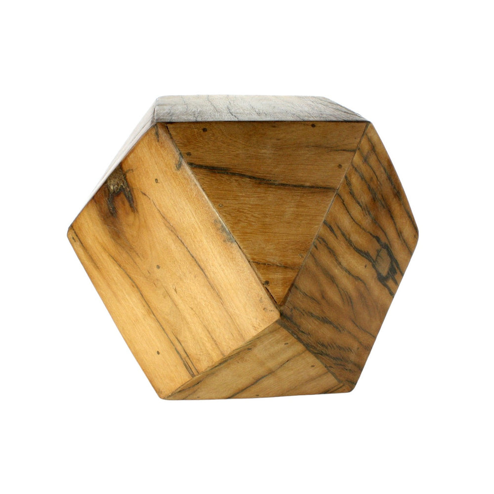 Homeroots Wooden Geometric Sculpture  Manufactured Wood 390116