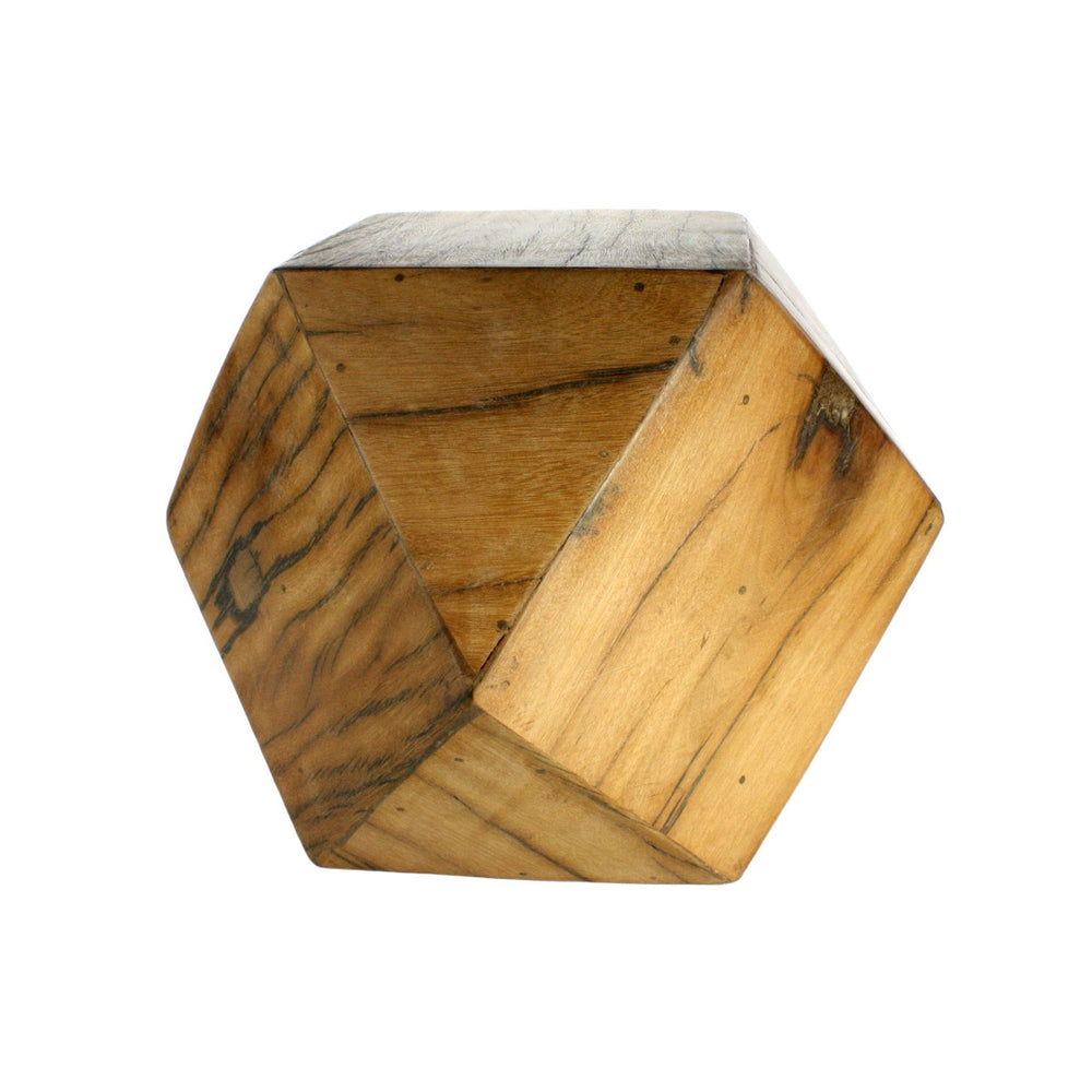Homeroots Wooden Geometric Sculpture  Manufactured Wood 390116
