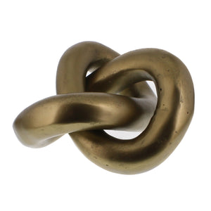 Homeroots 5" Brass Gold Metal Knot Sculpture  Metal 390126