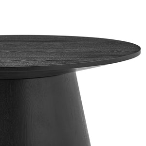 Wesley Round Coffee Table – Elegant Black Stained Ash Design for Modern Living Spaces & Style