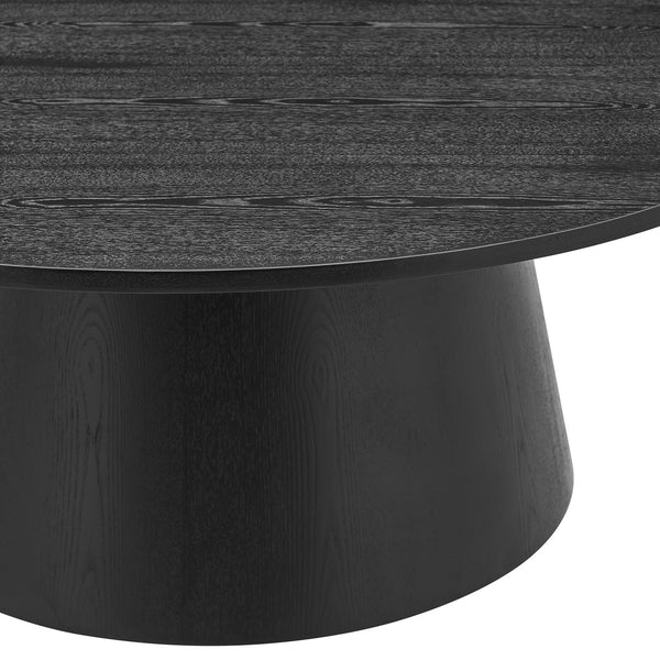 Wesley Round Coffee Table – Elegant Black Stained Ash Design for Modern Living Spaces & Style