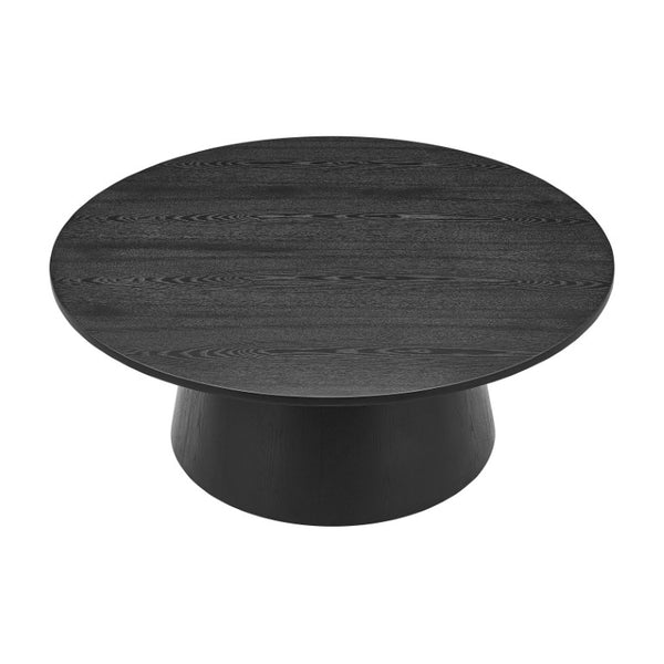 EuroStyle Wesley Square Coffee Table Low Profile Lacquer Finish for Minimalist Living Rooms Matte Black 39013BLK-KIT