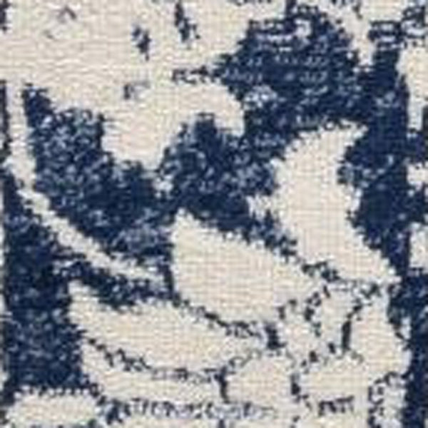 Homeroots 8' X 11' Navy Blue Distressed Floral Area Rug  Polypropylene 390147