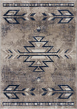 Homeroots 8' X 11' Beige And Blue Boho Chic Area Rug  Polypropylene 390166