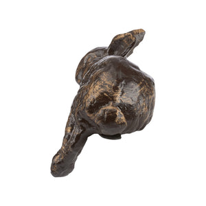 Wildwood Restin' Brass Rabbit Figurine – Solid Cast Brass With Bronze Patina, Whimsical Paperweight Decor (94) 390169
