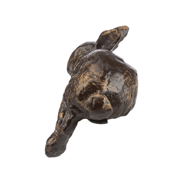 Wildwood Restin' Brass Rabbit Figurine – Solid Cast Brass With Bronze Patina, Whimsical Paperweight Decor (94) 390169