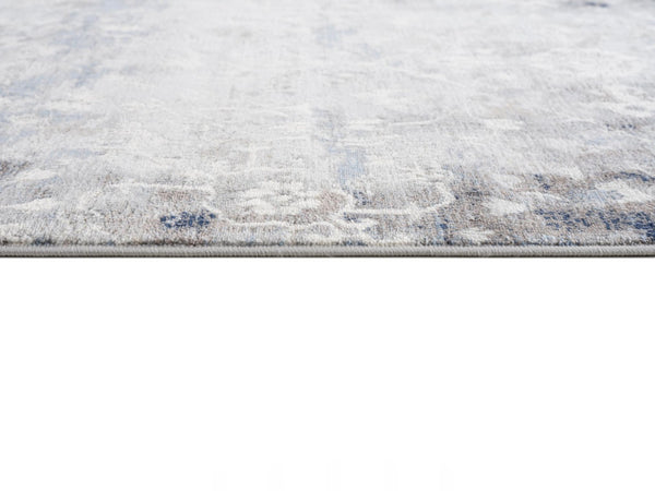 HomeRoots 2' Navy and Beige Distressed Vines Runner Rug - Timeless Floral Design for Hallways and Entryways 2' x 13' 390169