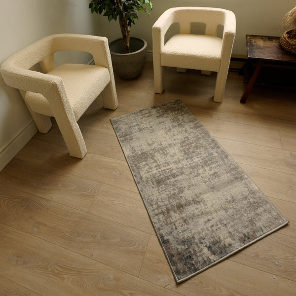 HomeRoots 13' Blue and Ivory Abstract Runner Rug - Durable, Stain-Resistant Design Perfect for High-Traffic Areas 2' x 15' 390186