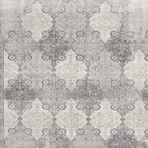HomeRoots 2' Gray Distressed Trellis Pattern Runner Rug - Stylish, Durable, and Easy to Maintain for Any Space 2' x 13' 390199