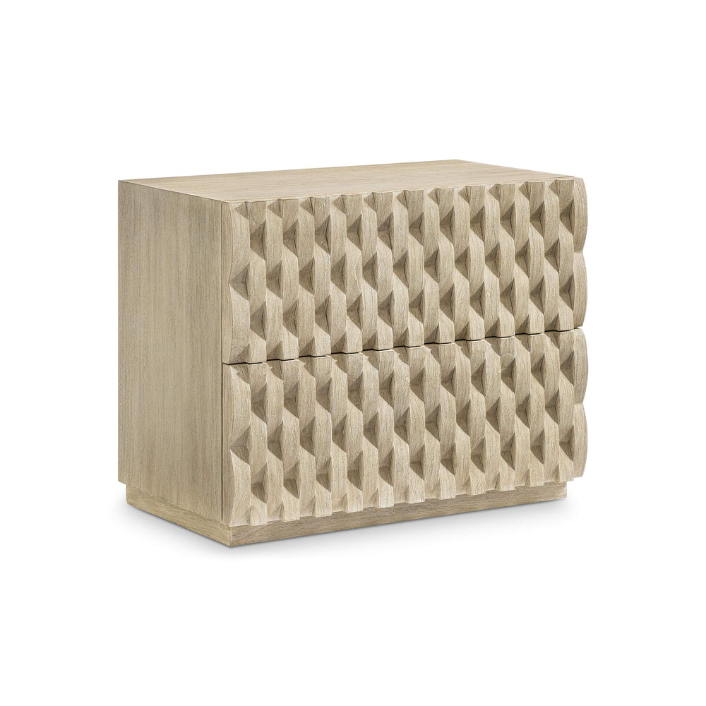 Bernhardt Bernhardt Candra Mindi Wood Nightstand with Carved Drawers and Usb Charging Station 390231
