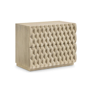 Bernhardt Bernhardt Candra Mindi Wood Nightstand with Carved Drawers and Usb Charging Station 390231