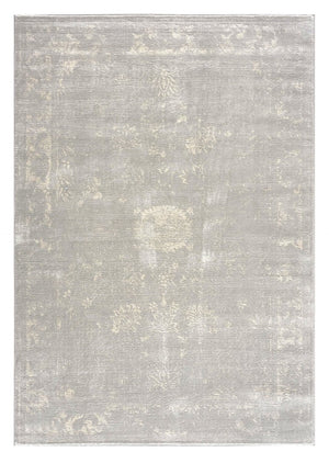 HomeRoots 20' Grey Abstract Runner Rug - Modern Design for Hallways, Entryways & Living Spaces, Stain Resistant 5' x 8' 390296