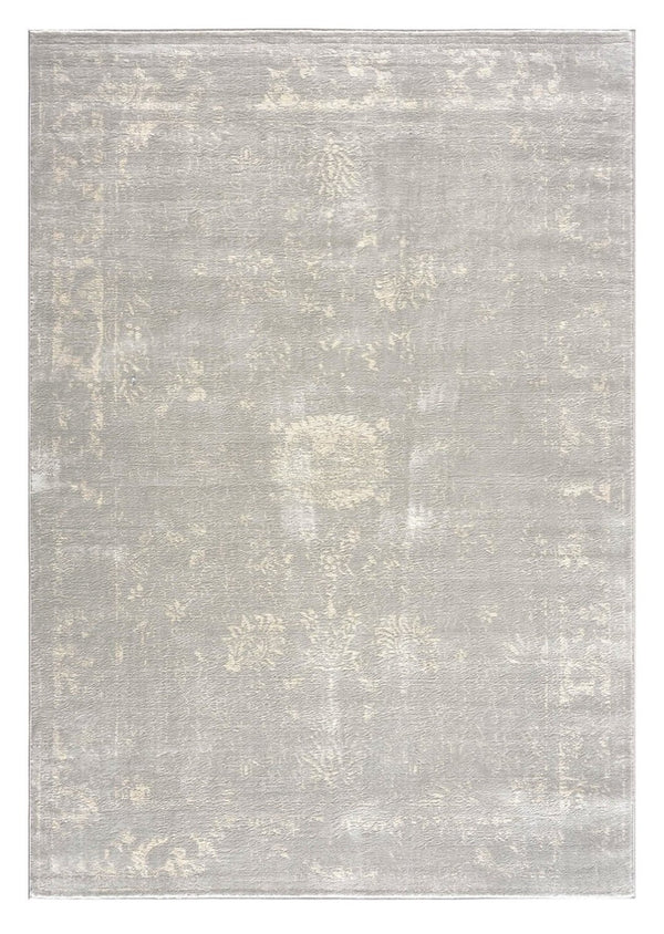HomeRoots 20' Grey Abstract Runner Rug - Modern Design for Hallways, Entryways & Living Spaces, Stain Resistant 5' x 8' 390296