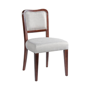 English Elm Walnut Upholstered Dining Chairs Set Of 2 - Elegant Fabric Accent Chairs With Comfort & Style N842P319127D-GIGA