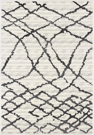 Homeroots 5' X 8' Gray And Black Modern Abstract Area Rug  Polyester 390300