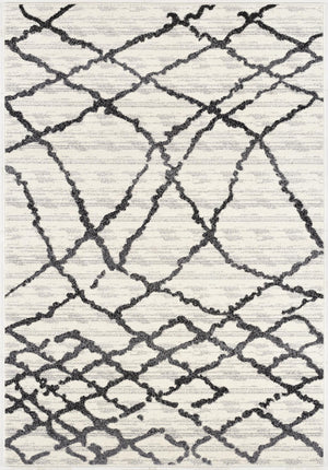 Homeroots 5' X 8' Gray And Black Modern Abstract Area Rug  Polyester 390300
