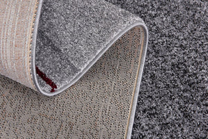 HomeRoots 4' Modern Geometric Area Rug - Stylish Gray Design with Plush High Pile for High-Traffic Spaces 8x11 390322