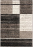 Homeroots 4' X 6' Brown And Beige Abstract Blocks Area Rug  Polyester 390323